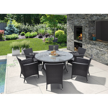 Garden aluminium Dining Table With 6 Chairs